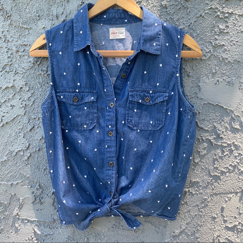 PacSun | Heart Chambray Top